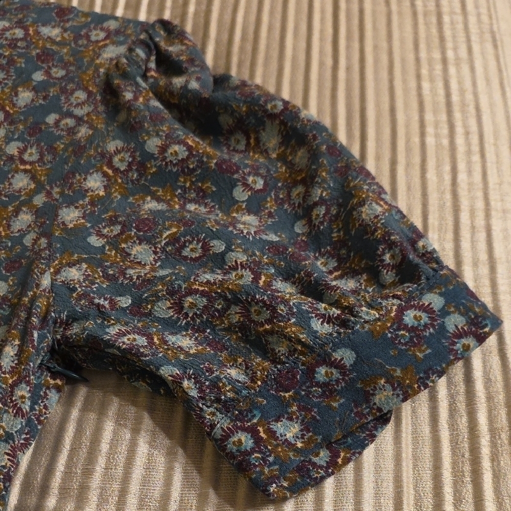 Free People Green and Purple Floral Mini Dress - Picture 10 of 13
